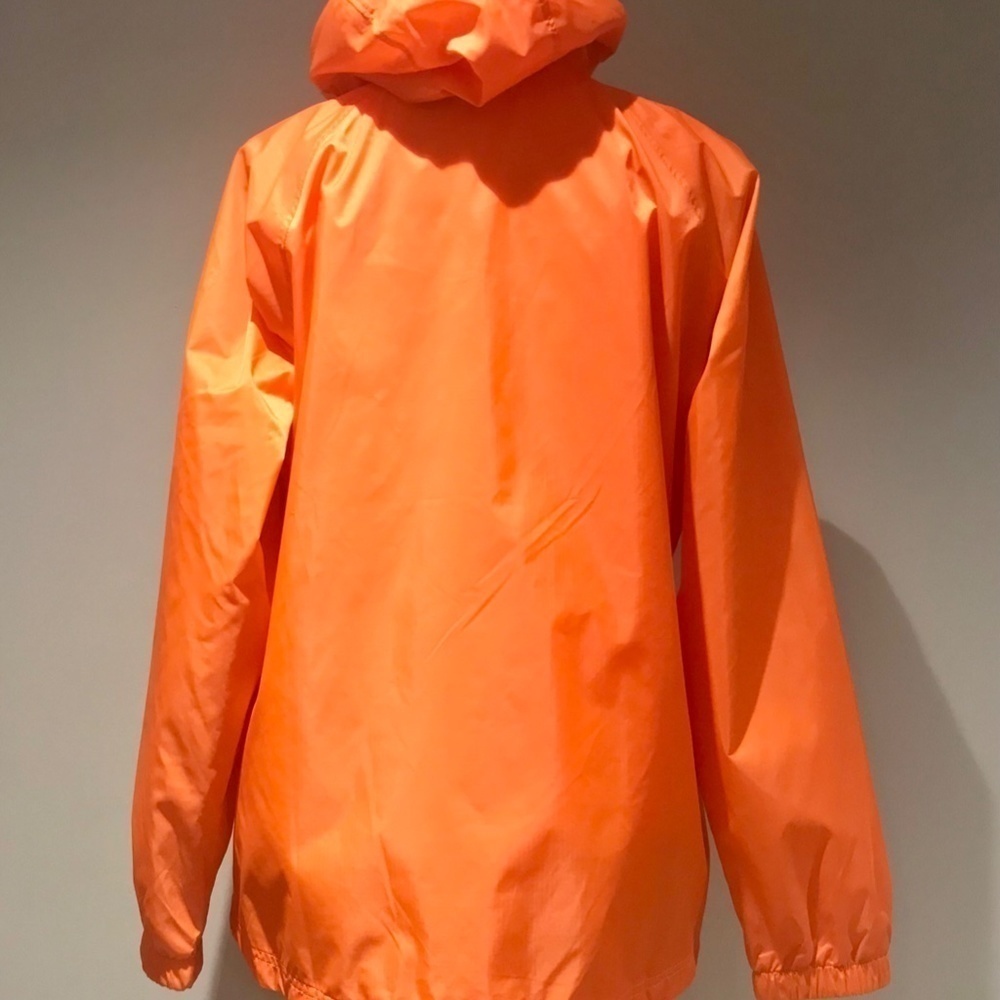 L.L. Bean Women's Misses Size M Reg Orange Stowaway Windbreaker Hooded Jacket - Picture 2 of 16
